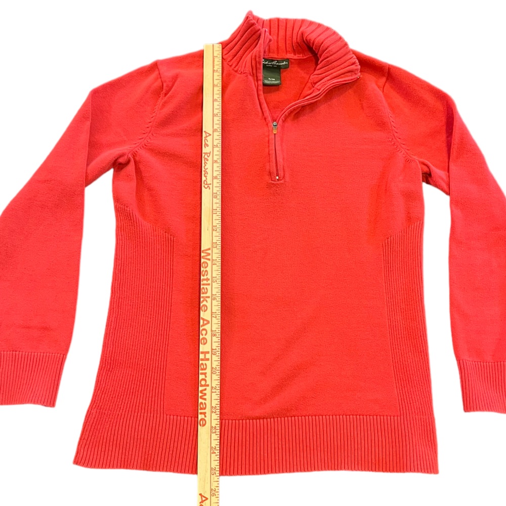 Eddie Bauer Pink Cotton Quarter Zip Pullover | Women’s XL - Picture 6 of 6